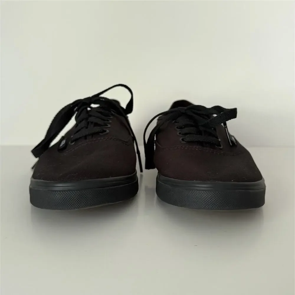 Vans Men's Black Canvas Low Top Lace-Up Sneakers Rubber Sole US 7.5